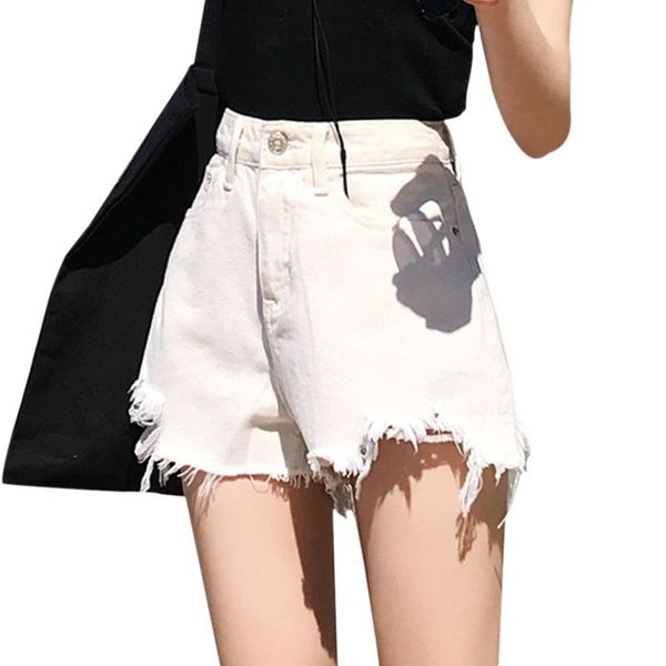 women's shorts women korean version retro high waist loose wild hole casual fashion denim, White;black
women's shorts women korean version retro high waist loose wild hole casual fashion denim, White;black