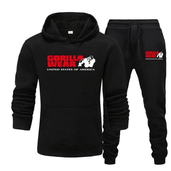 men's tracksuits 2021 gorilla wear sets hoodie+pants two pieces casual tracksuit male fitness men, Gray
men's tracksuits 2021 gorilla wear sets hoodie+pants two pieces casual tracksuit male fitness men, Gray