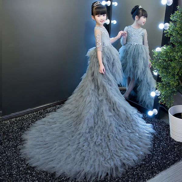girl's dresses elegant long trailing beaded tulle girls pageant dress flower girl for wedding party princess first communion gowns, Red;yellow
girl's dresses elegant long trailing beaded tulle girls pageant dress flower girl for wedding party princess first communion gowns, Red;yellow