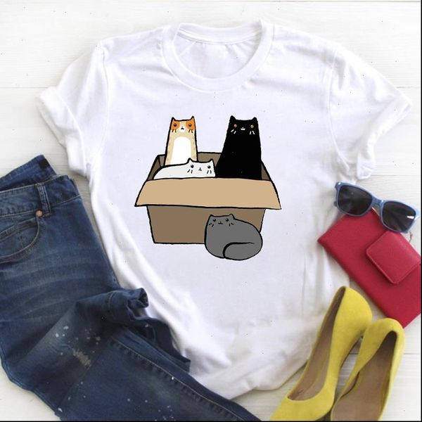 women cat pet cartoon kawaii funny cute print ladies summer t tee female shirt tshirt womens graphic t shirt, White
women cat pet cartoon kawaii funny cute print ladies summer t tee female shirt tshirt womens graphic t shirt, White