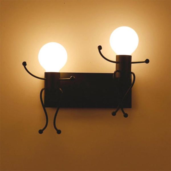 e27 wall lamp creative cartoon little man wall light iron retro led lamp for children bedroom aisle sconce lighting
e27 wall lamp creative cartoon little man wall light iron retro led lamp for children bedroom aisle sconce lighting
