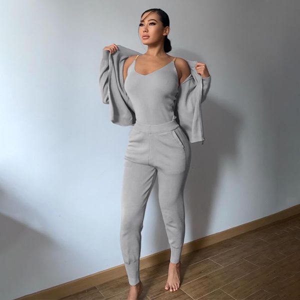 women's two piece pants women solid color three pant set 2021 autumn fashion jogging tracksuit casual zipper coat camisole pencil suit, White
women's two piece pants women solid color three pant set 2021 autumn fashion jogging tracksuit casual zipper coat camisole pencil suit, White