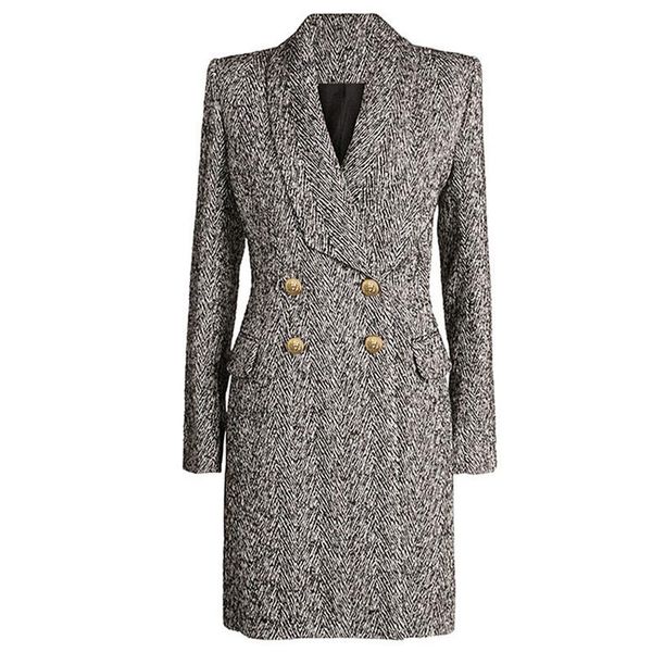 women's wool & blends winter autumn plaid woolen coat women double breasted fashion lattice slim waist office lady long overcoat, Black
women's wool & blends winter autumn plaid woolen coat women double breasted fashion lattice slim waist office lady long overcoat, Black