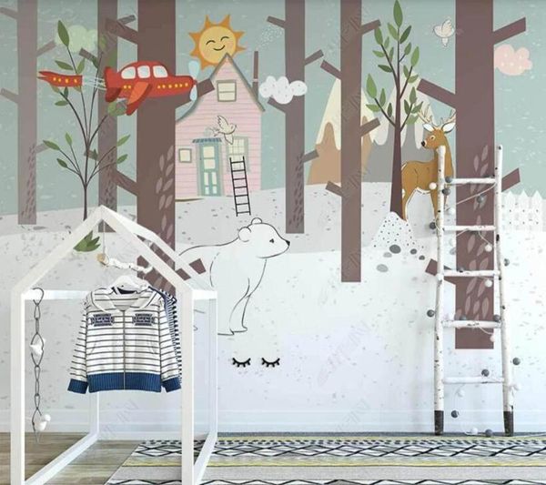 wallpapers custom papel parede nordic hand-painted woods small animals cute children's room for living bedroom decoration wallpaper
wallpapers custom papel parede nordic hand-painted woods small animals cute children's room for living bedroom decoration wallpaper