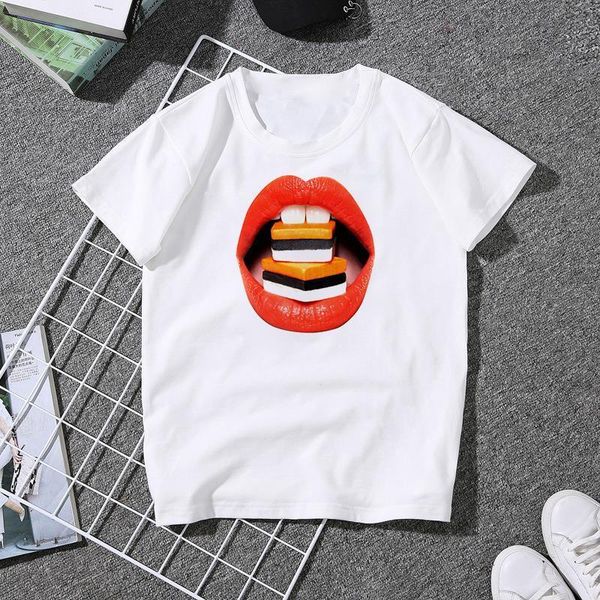 red lip print graphic t shirts for women summer short sleeve casual white cotton streetwear tee girls t-shirts
red lip print graphic t shirts for women summer short sleeve casual white cotton streetwear tee girls t-shirts