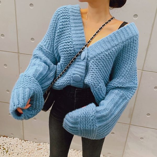 2021 new korean casual sweater cardigan for women clothing autumn winter big button knitted coat fashion female warm thick pull femme 6n2s, White;black
2021 new korean casual sweater cardigan for women clothing autumn winter big button knitted coat fashion female warm thick pull femme 6n2s, White;black