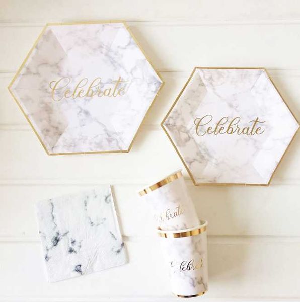 disposable dinnerware marble and gold pattern paper plate set birthday party holiday celebration baby's
disposable dinnerware marble and gold pattern paper plate set birthday party holiday celebration baby's