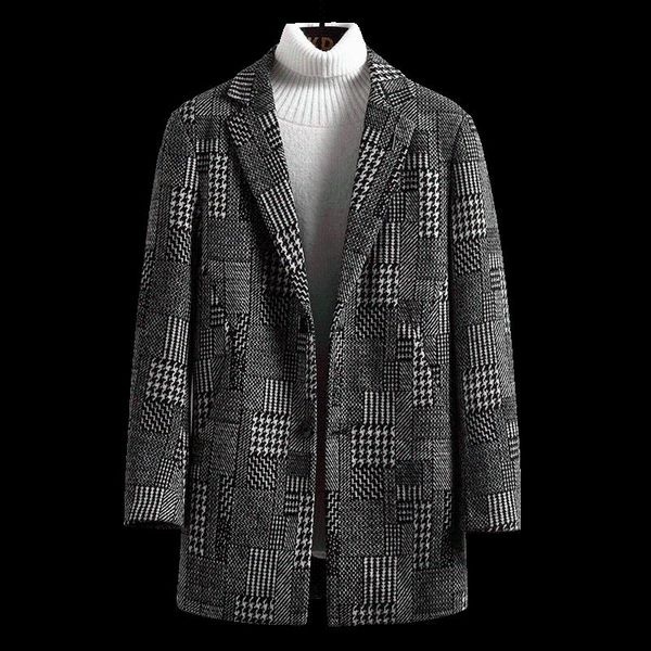 men's wool & blends 35% coat autumn and winter clothing medium length quality leisure woolen business warm, Black
men's wool & blends 35% coat autumn and winter clothing medium length quality leisure woolen business warm, Black