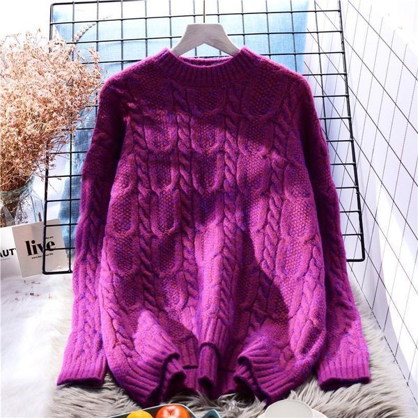 women's sweaters twisted knitted women sweater pullovers autumn winter 2021 solid o-neck coarse yarn thicken warm female pulls outwear, White;black
women's sweaters twisted knitted women sweater pullovers autumn winter 2021 solid o-neck coarse yarn thicken warm female pulls outwear, White;black