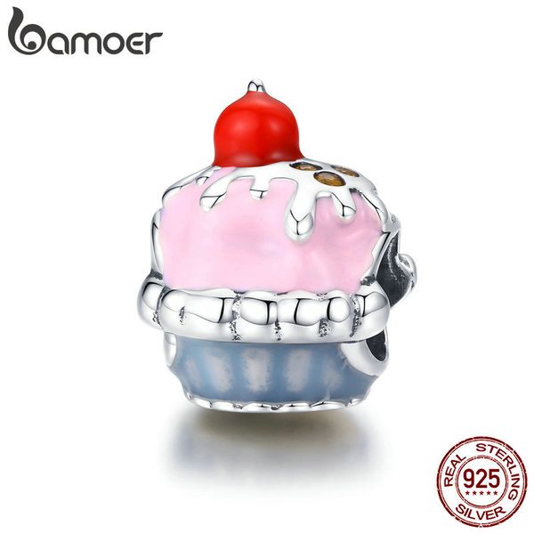 bamoer authentic 925 sterling silver pink enamel cup cake charms beads fit silver bracelets jewelry valentines day gift scc1084 q0531, Black
bamoer authentic 925 sterling silver pink enamel cup cake charms beads fit silver bracelets jewelry valentines day gift scc1084 q0531, Black