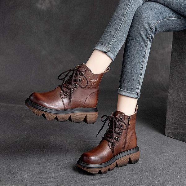 boots yiluan genuine leather retro casual high women's layer cowhide single platform shoes, Black
boots yiluan genuine leather retro casual high women's layer cowhide single platform shoes, Black