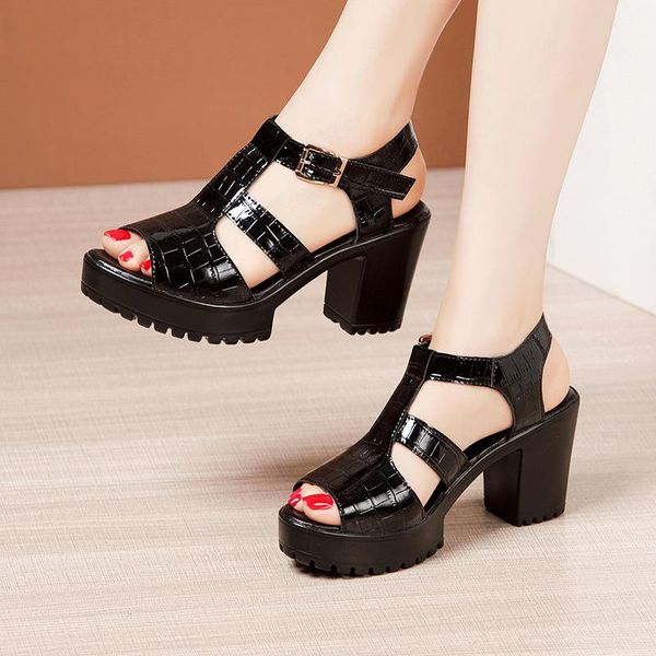 sandals small plus size 32-43 block heel platform patent leather summer 2021 buckle elegant high heels women thick sole, Black
sandals small plus size 32-43 block heel platform patent leather summer 2021 buckle elegant high heels women thick sole, Black