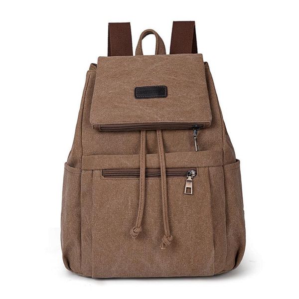 solid canvas backpack for teenagers women casual large capacity school bag simple college wind shoulder travel bag mochila
solid canvas backpack for teenagers women casual large capacity school bag simple college wind shoulder travel bag mochila
