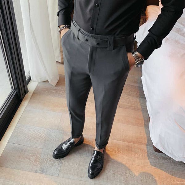 classic belt decoration men business dress pants formal office social suit pants british style casual trousers pantalon homme 210527, White;black
classic belt decoration men business dress pants formal office social suit pants british style casual trousers pantalon homme 210527, White;black