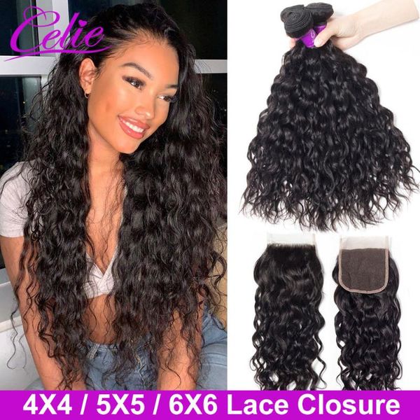 human hair bulks celie water wave bundles with closure 6x6 and remy 3 5x5, Black
human hair bulks celie water wave bundles with closure 6x6 and remy 3 5x5, Black