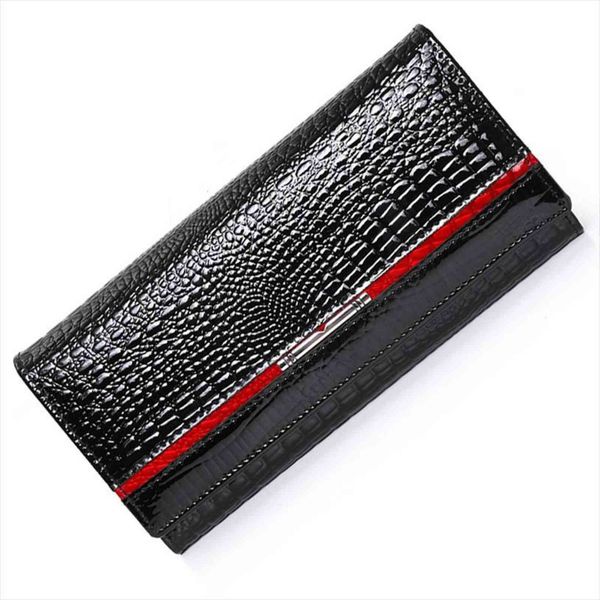 women wallets genuine leather female purses long cow wallet alligator ladies coin purse, Red;black
women wallets genuine leather female purses long cow wallet alligator ladies coin purse, Red;black