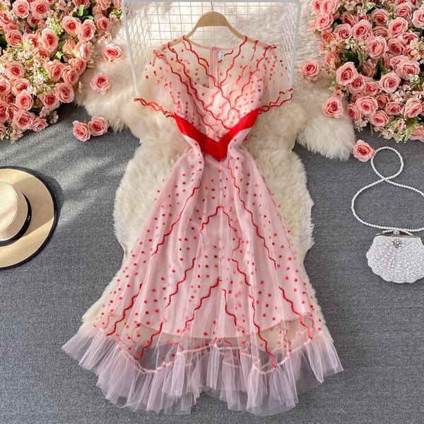 summer sweet pink mesh party long dress women v-neck short sleeve high waist printed maxi vestidos female 2021 robe new, Black;gray
summer sweet pink mesh party long dress women v-neck short sleeve high waist printed maxi vestidos female 2021 robe new, Black;gray