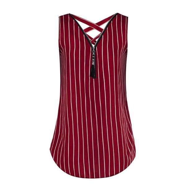 women's tanks & camis striped tank v neck sleeveless zipper front crisscross back loose canottiere donna women summer, White
women's tanks & camis striped tank v neck sleeveless zipper front crisscross back loose canottiere donna women summer, White