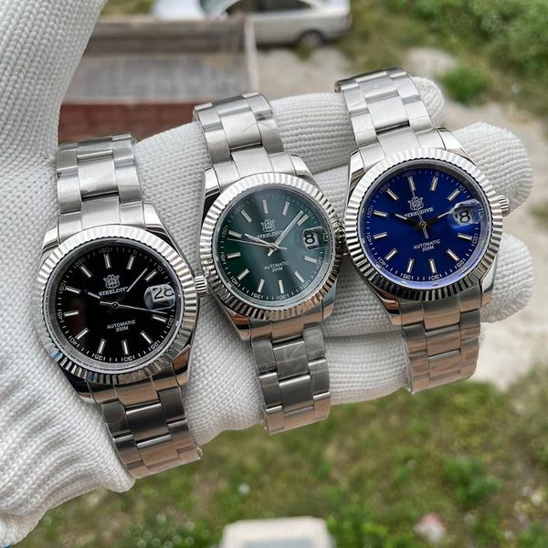 wristwatches steeldive sd1933men's diving watch 200m waterproof stainless steel sapphire mirror blue luminous nh35 automatic mechanical, Slivery;brown
wristwatches steeldive sd1933men's diving watch 200m waterproof stainless steel sapphire mirror blue luminous nh35 automatic mechanical, Slivery;brown