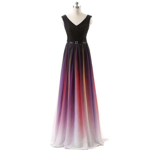 party dresses long v neck evening dress sleeveless pleated prom gowns chiffon ribbons open back formal for wedding, White;black
party dresses long v neck evening dress sleeveless pleated prom gowns chiffon ribbons open back formal for wedding, White;black