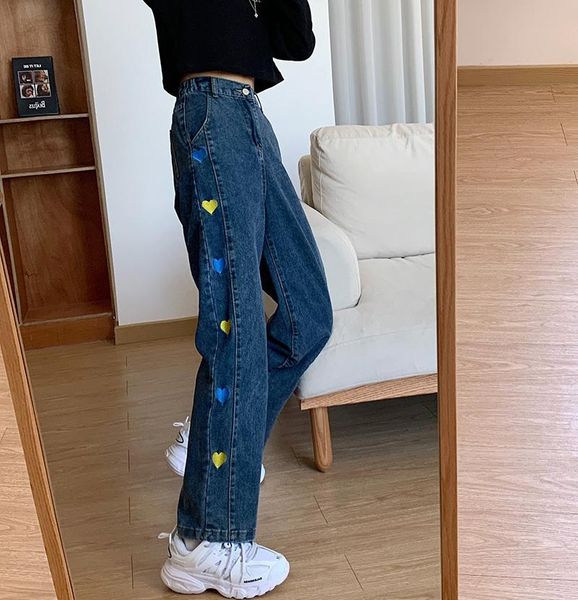2021 new women's light blue denim korean fashion high waist straight trousers baggy jeans with embroidery women 4xl plus sizes
2021 new women's light blue denim korean fashion high waist straight trousers baggy jeans with embroidery women 4xl plus sizes