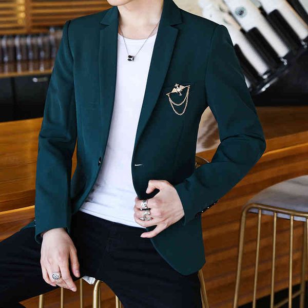 men's suits & blazers autumn men fashion slim fit suit jacket male wedding business blazer tuxedo party social stage veste costume, White;black
men's suits & blazers autumn men fashion slim fit suit jacket male wedding business blazer tuxedo party social stage veste costume, White;black
