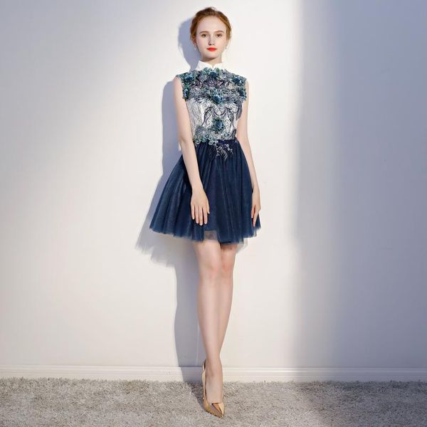 party dresses elegant high neck beading lace vestidos de festa crystal embroidery pleats tulle a-line formal evening short gowns, White;black
party dresses elegant high neck beading lace vestidos de festa crystal embroidery pleats tulle a-line formal evening short gowns, White;black