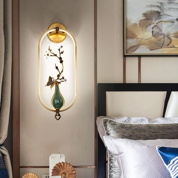 new chinese style copper wall lamp living room bedroom lamp bedside aisle led lighting creative background decoration wall light
new chinese style copper wall lamp living room bedroom lamp bedside aisle led lighting creative background decoration wall light