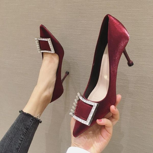 dress shoes spring/autumn fashion women"s personality drop party thin heels pointed toe 8cm high solid color slip-on, Black
dress shoes spring/autumn fashion women"s personality drop party thin heels pointed toe 8cm high solid color slip-on, Black