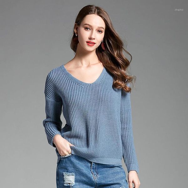 women's sweaters fashion knitting sweater spring autumnfemale's long sleeve v-neck loose back tie pullover shirts, White;black
women's sweaters fashion knitting sweater spring autumnfemale's long sleeve v-neck loose back tie pullover shirts, White;black