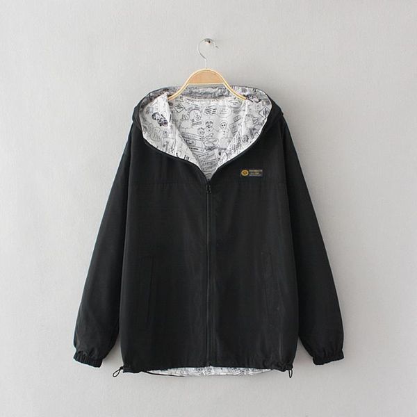 women hooded jacket 2021 double faced spring long sleeve casual jacket coat women basic loose short female outerwear new, Black;brown
women hooded jacket 2021 double faced spring long sleeve casual jacket coat women basic loose short female outerwear new, Black;brown