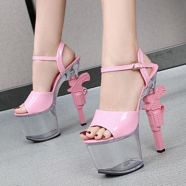 sandals super high heel 17.5cm open toe female one word buckle large size 34-43 personality model party shoes, Black
sandals super high heel 17.5cm open toe female one word buckle large size 34-43 personality model party shoes, Black