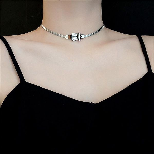 chokers 2021 fashion sweet cool titanium steel belt buckle clavicle chain silver color necklace party jewelry gifts high quality, Golden;silver
chokers 2021 fashion sweet cool titanium steel belt buckle clavicle chain silver color necklace party jewelry gifts high quality, Golden;silver