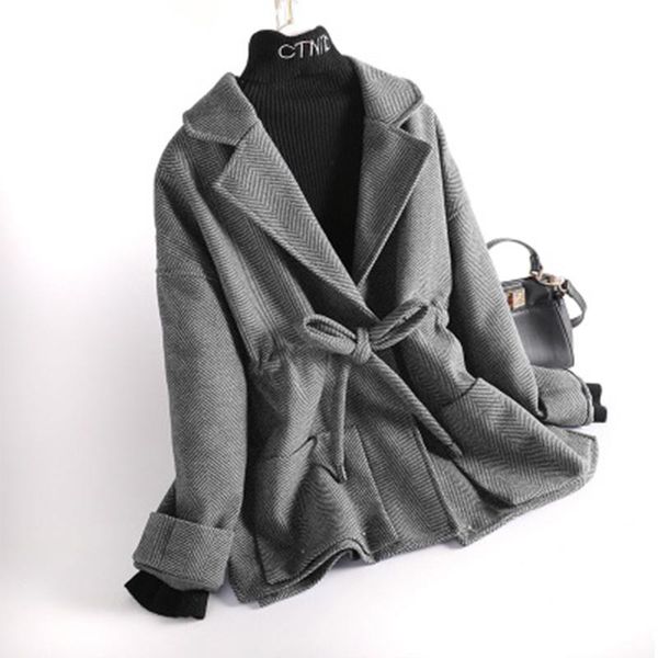 women's coat 2021 new women's wool trench korean fashion woolen jackt single breasted slim female autumn winter wool coats, Black
women's coat 2021 new women's wool trench korean fashion woolen jackt single breasted slim female autumn winter wool coats, Black