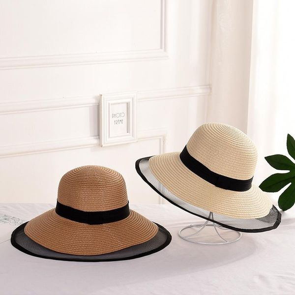 wide brim hats women bohemian big straw female summer uv-protection sun hat beach vacation bucket panama caps basin chapeau, Blue;gray
wide brim hats women bohemian big straw female summer uv-protection sun hat beach vacation bucket panama caps basin chapeau, Blue;gray