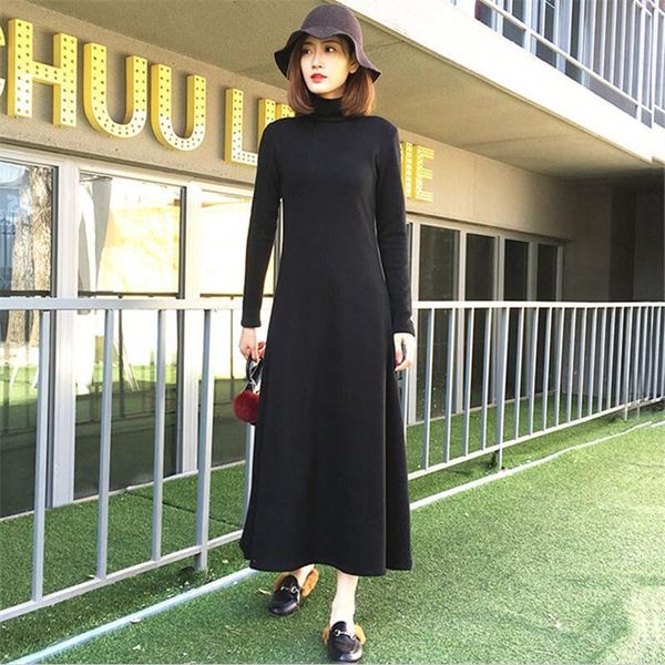 casual dresses women cotton winter dress 2021 autumn turtleneck maxi long full sleeve button basic plus size vestidos -7xl 8xl, Black;gray
casual dresses women cotton winter dress 2021 autumn turtleneck maxi long full sleeve button basic plus size vestidos -7xl 8xl, Black;gray