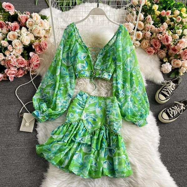 spring autumn high waist deep womens tracksuits v neck lantern sleeve short chiffon two piece female floral hip skirt, Gray
spring autumn high waist deep womens tracksuits v neck lantern sleeve short chiffon two piece female floral hip skirt, Gray
