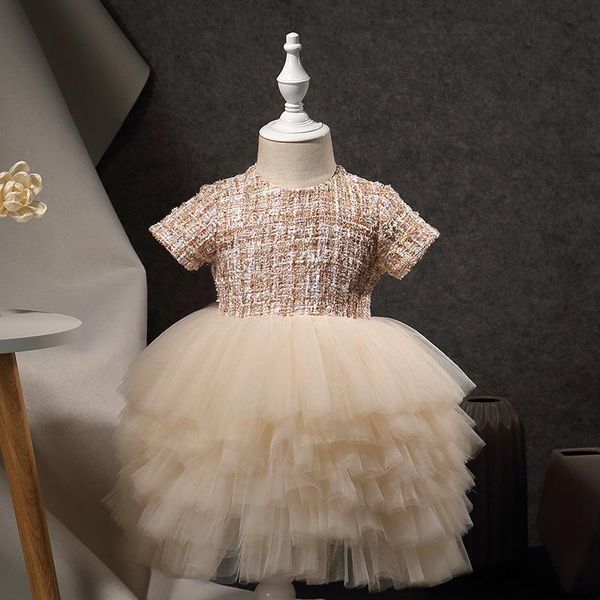 girl's dresses champagne tulle first communion for girls o neck puffly girl dress wedding short sleeve flower ball gown, Red;yellow
girl's dresses champagne tulle first communion for girls o neck puffly girl dress wedding short sleeve flower ball gown, Red;yellow