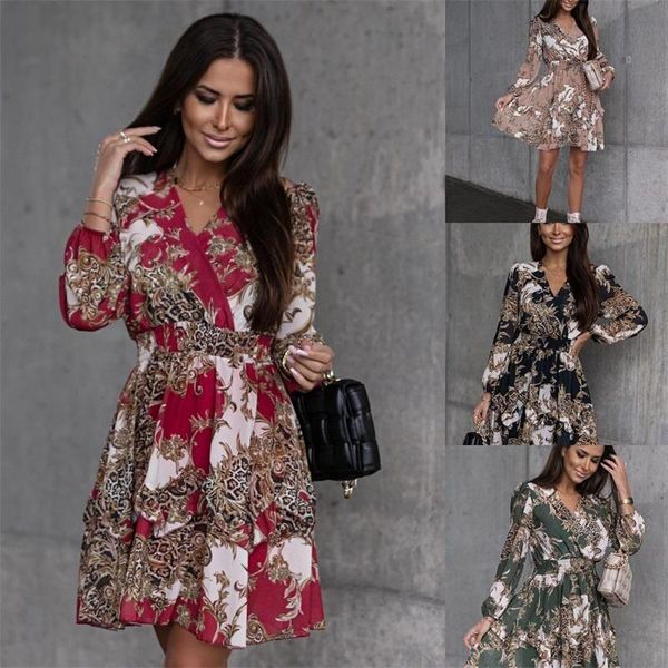 casual dresses 2021 fashion v-neck printed long sleeve dress office lady vintage print pullover a-line short for women vestidos, Black;gray
casual dresses 2021 fashion v-neck printed long sleeve dress office lady vintage print pullover a-line short for women vestidos, Black;gray