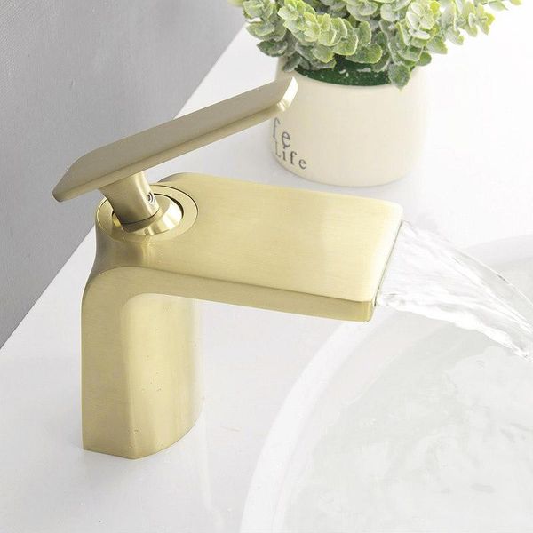 bathroom sink faucets brass waterfall basin faucet cold and mixer tap brushed gold/orb/chrome deck mounted
bathroom sink faucets brass waterfall basin faucet cold and mixer tap brushed gold/orb/chrome deck mounted