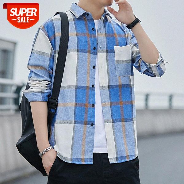 spring and autumn plaid long sleeve shirt men's korean slim trend loose hong kong style handsome all-match clothes #be8c, White;black
spring and autumn plaid long sleeve shirt men's korean slim trend loose hong kong style handsome all-match clothes #be8c, White;black