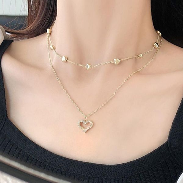 2021 new double layer chain heart choker necklace for women gold chain korean style collar female chocker fashion jewelry, Golden;silver
2021 new double layer chain heart choker necklace for women gold chain korean style collar female chocker fashion jewelry, Golden;silver