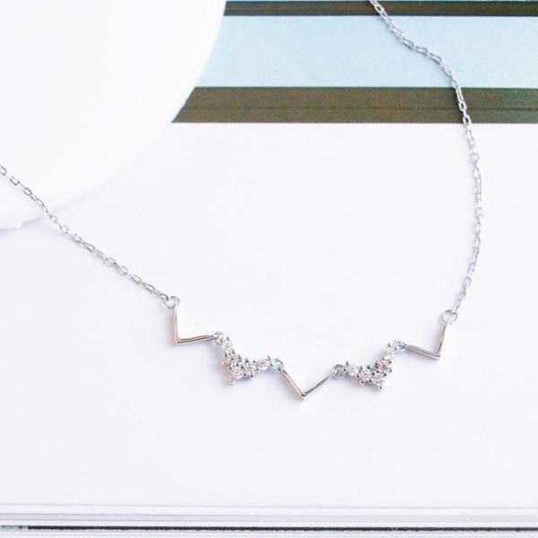 hbp fashion poetry short style clavicle chain temperament korean personality simple wave heartbeat v-shaped zircon necklace pendant gift, Silver
hbp fashion poetry short style clavicle chain temperament korean personality simple wave heartbeat v-shaped zircon necklace pendant gift, Silver