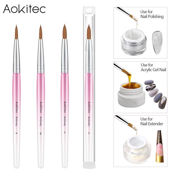 nail brushes aokitec kolinsky sable brush gradient pink metal round shaped art for acrylic application manicure tool #8-#14, Yellow
nail brushes aokitec kolinsky sable brush gradient pink metal round shaped art for acrylic application manicure tool #8-#14, Yellow