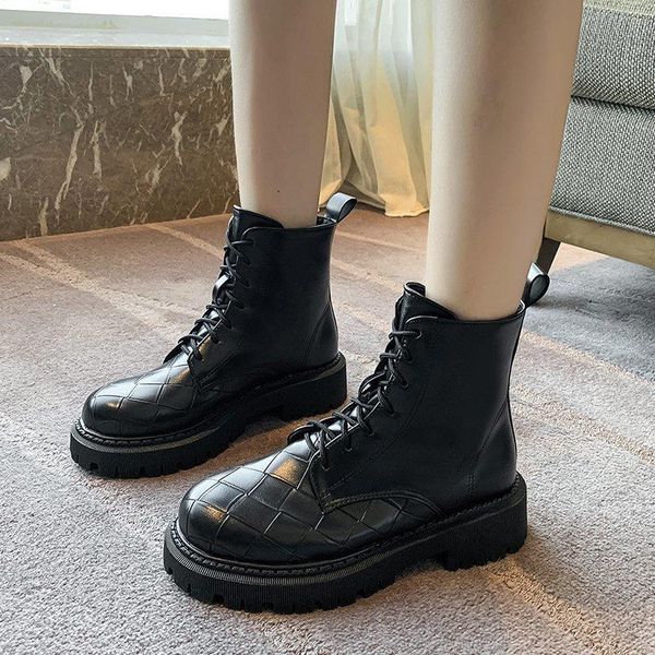 boots ins woman real leather ankle lace up shoes short winter warm platform heel footwear, Black
boots ins woman real leather ankle lace up shoes short winter warm platform heel footwear, Black