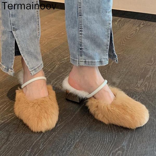 slippers termainoov women closed toe round thick heel half plush ladies outdoor leopard print high heels female, Black
slippers termainoov women closed toe round thick heel half plush ladies outdoor leopard print high heels female, Black