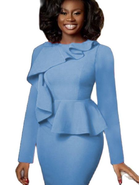 casual dresses africann fashion wholesale round neck long sleeves ruffled high waist bag hip ol plus size women's office dress ken21, Black;gray
casual dresses africann fashion wholesale round neck long sleeves ruffled high waist bag hip ol plus size women's office dress ken21, Black;gray