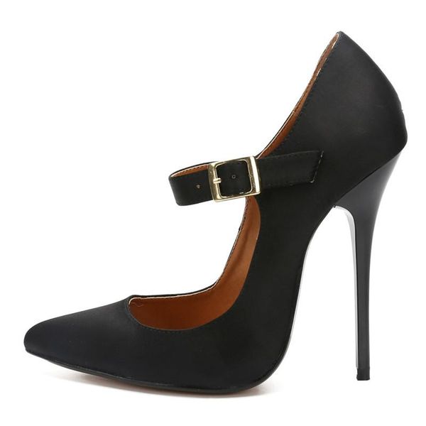 dress shoes pointed toe stiletto high heel ankle straps women pumps 13cm heels office party wedding mary jane woman large size, Black
dress shoes pointed toe stiletto high heel ankle straps women pumps 13cm heels office party wedding mary jane woman large size, Black