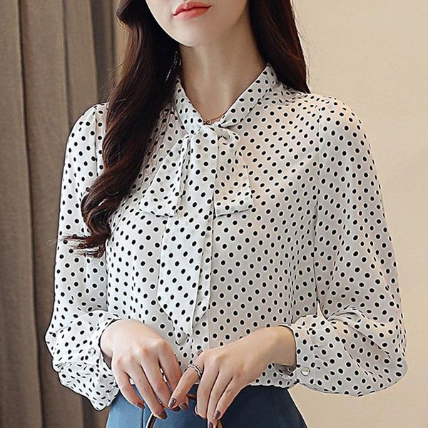 women's blouses & shirts spring women 2021 ladies chiffon blouse bow ol polka dot harajuku long sleeve korean blusas 0499, White
women's blouses & shirts spring women 2021 ladies chiffon blouse bow ol polka dot harajuku long sleeve korean blusas 0499, White
