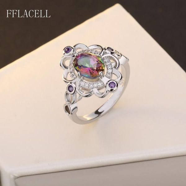 fflacell fashion luxury flower shaped purple and white zircon inlaid rainbow z ring women party engagement wedding jewelry, Slivery;golden
fflacell fashion luxury flower shaped purple and white zircon inlaid rainbow z ring women party engagement wedding jewelry, Slivery;golden